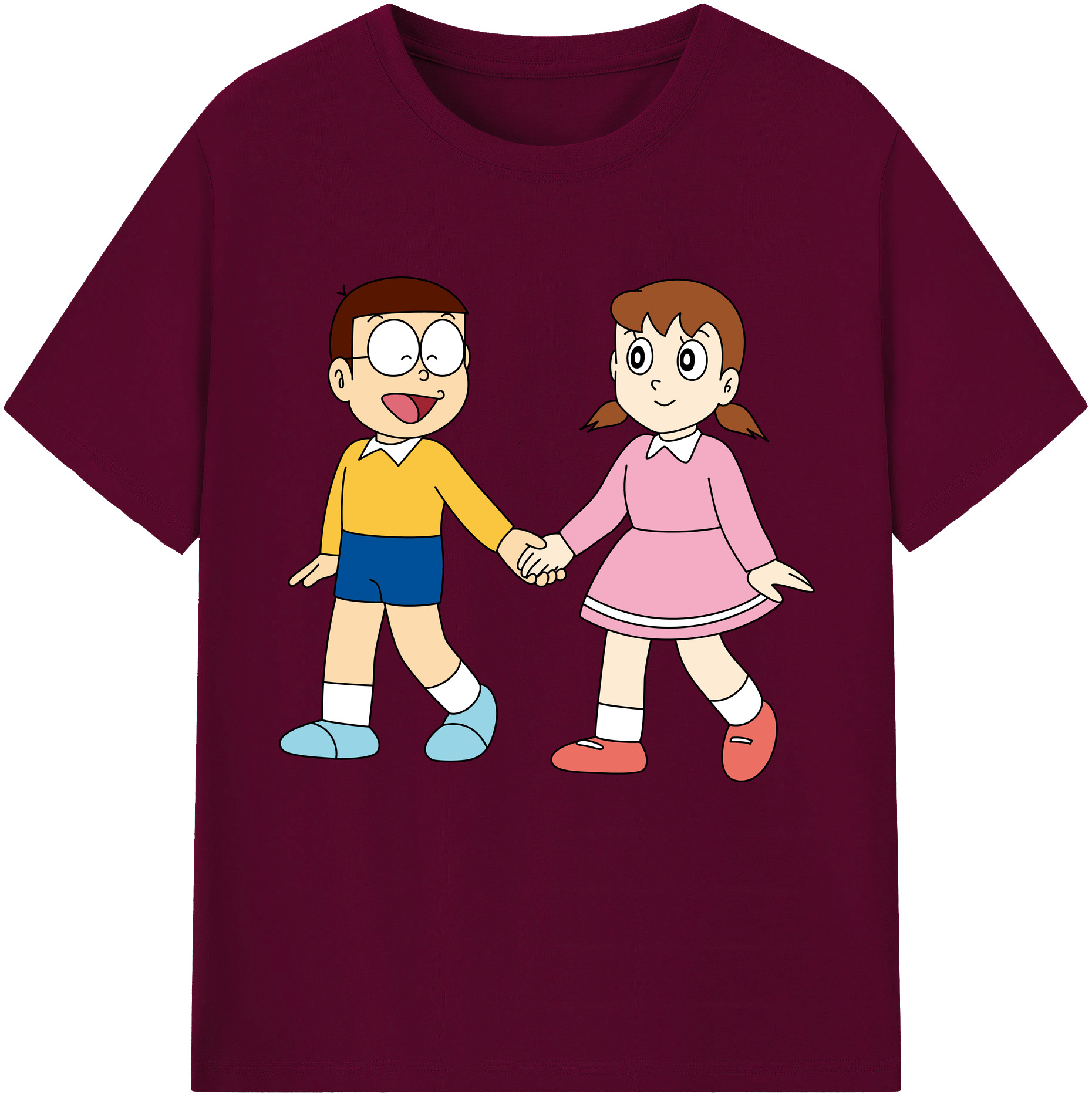 （画像用） ドラえもん 野比 のび太 Doraemon Nobita Nobi レディースカジュアルプリントTシャツ（綿100％）